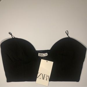 Zara Neck Top - Black & XS